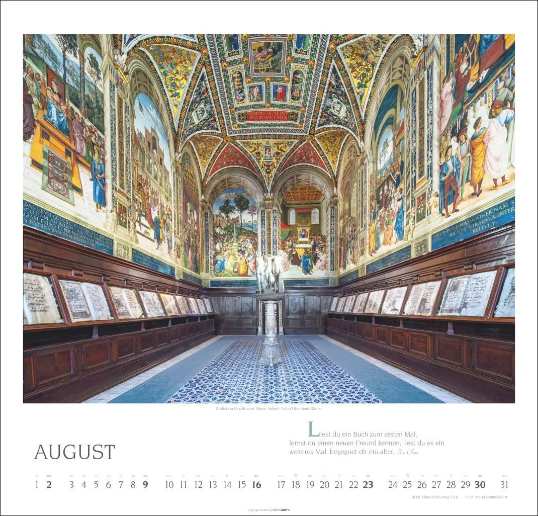 Bild: 9783839902578 | Welt der Bibliotheken Kalender 2026 | Reinhard Görner | Kalender