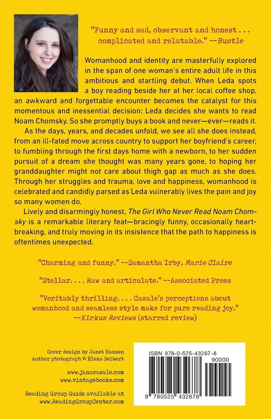 Rückseite: 9780525432678 | The Girl Who Never Read Noam Chomsky | Jana Casale | Taschenbuch