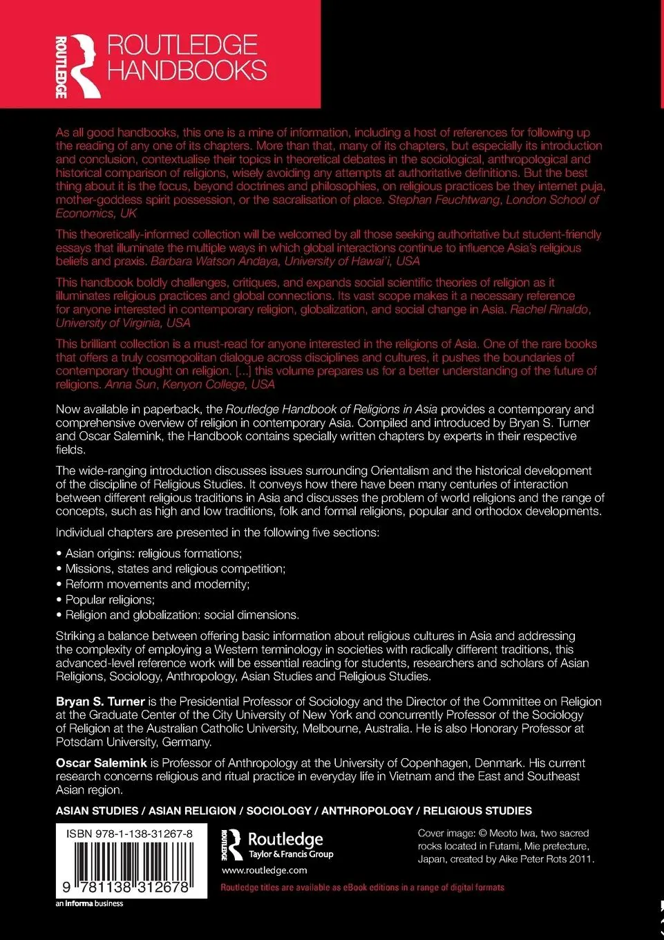 Rückseite: 9781138312678 | Routledge Handbook of Religions in Asia | Bryan S. Turner (u. a.)