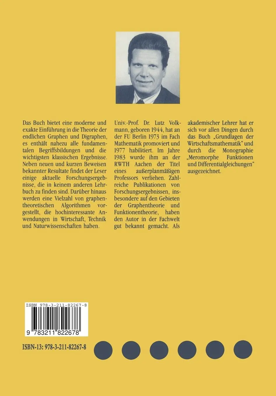 Rückseite: 9783211822678 | Graphen und Digraphen | Eine Einführung in die Graphentheorie | Buch