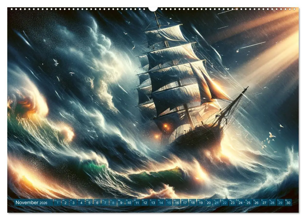 Bild: 9783457442678 | Maritime Meisterwerke: Ein KI-Kalender für Seefahrerherzen...