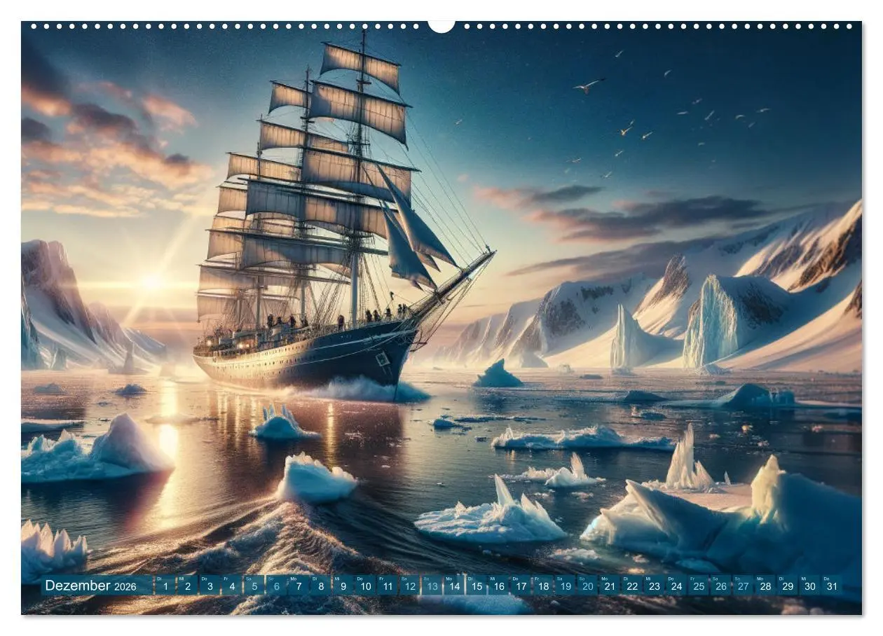 Bild: 9783457442678 | Maritime Meisterwerke: Ein KI-Kalender für Seefahrerherzen...