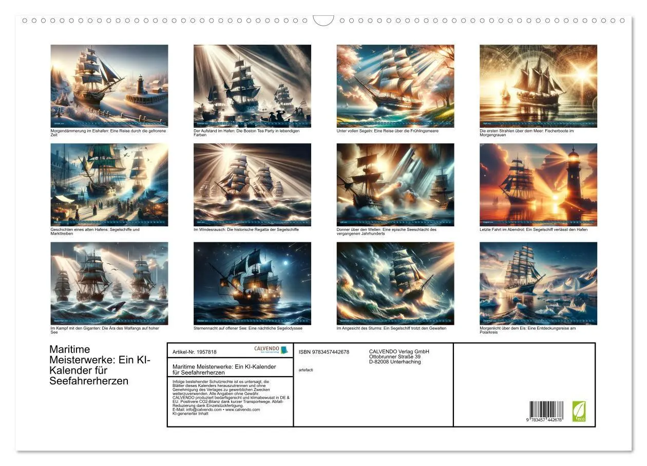 Bild: 9783457442678 | Maritime Meisterwerke: Ein KI-Kalender für Seefahrerherzen...