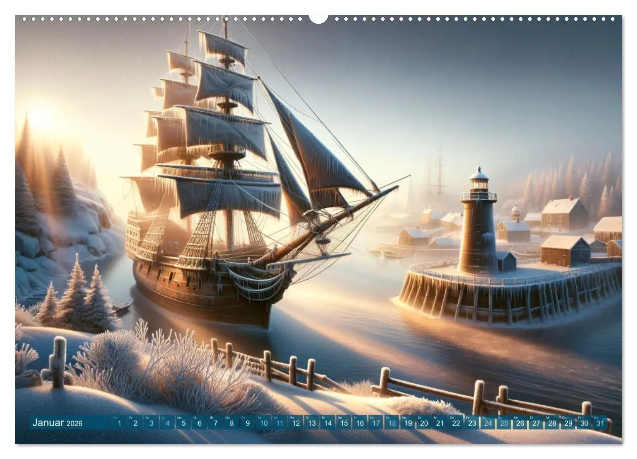 Bild: 9783457442678 | Maritime Meisterwerke: Ein KI-Kalender für Seefahrerherzen...