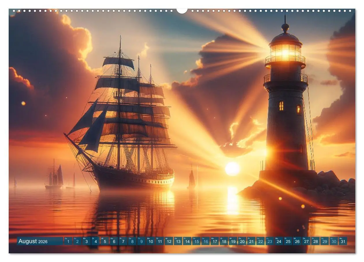 Bild: 9783457442678 | Maritime Meisterwerke: Ein KI-Kalender für Seefahrerherzen...