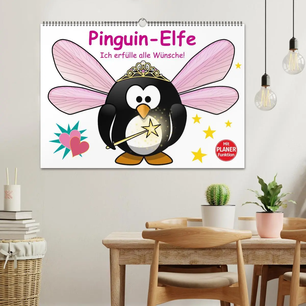 Bild: 9783457992678 | Pinguin-Elfe (Wandkalender 2026 DIN A2 quer), CALVENDO Monatskalender