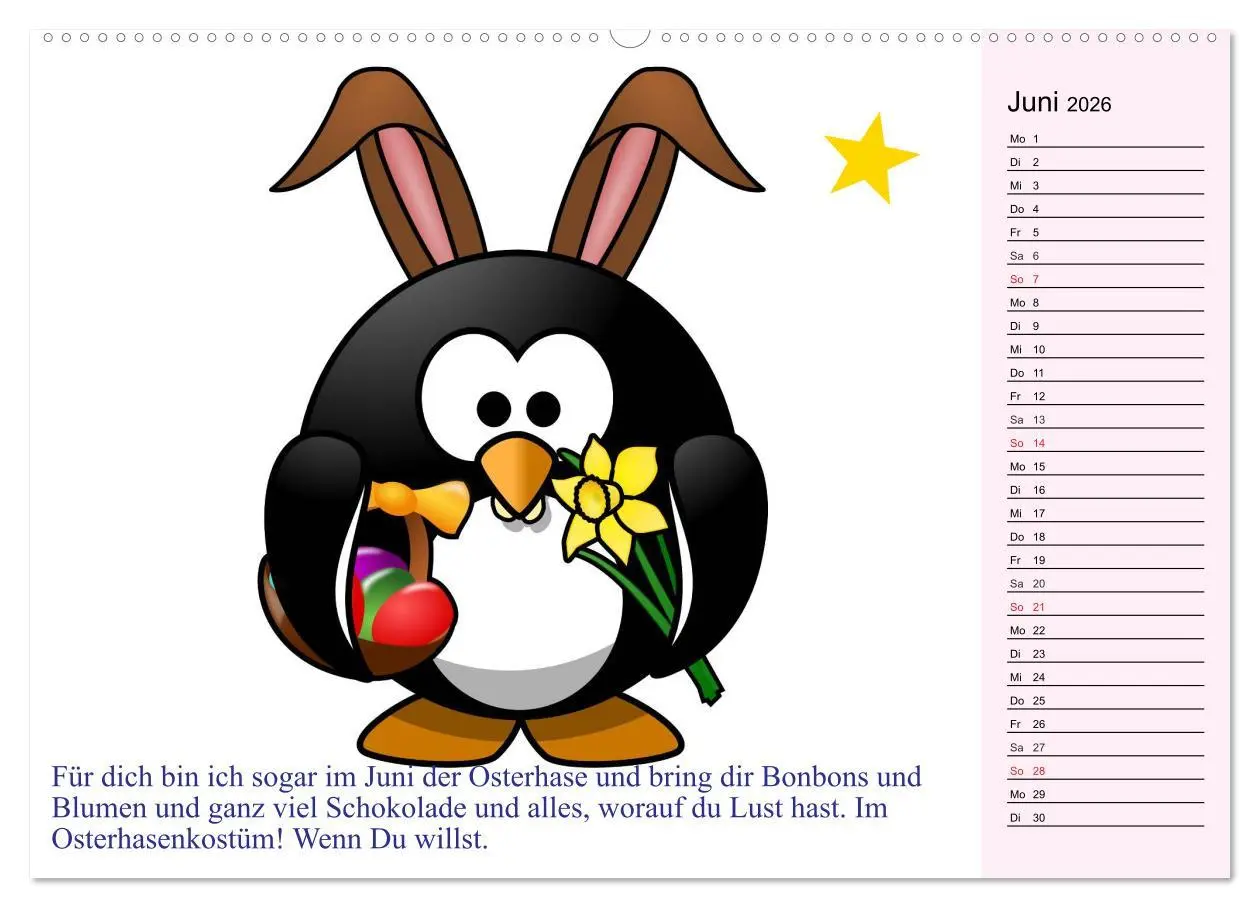 Bild: 9783457992678 | Pinguin-Elfe (Wandkalender 2026 DIN A2 quer), CALVENDO Monatskalender
