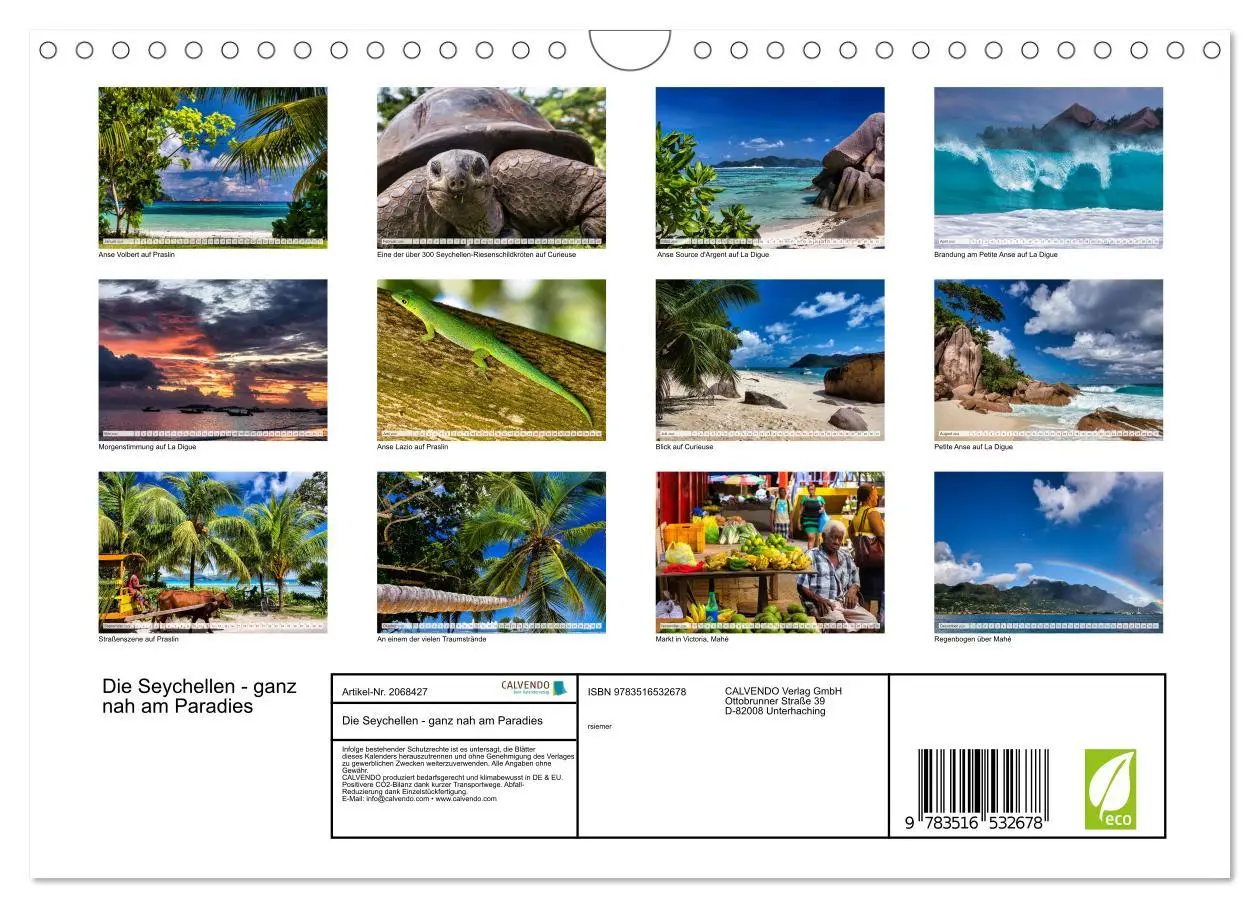 Bild: 9783516532678 | Die Seychellen - ganz nah am Paradies (Wandkalender 2026 DIN A4...