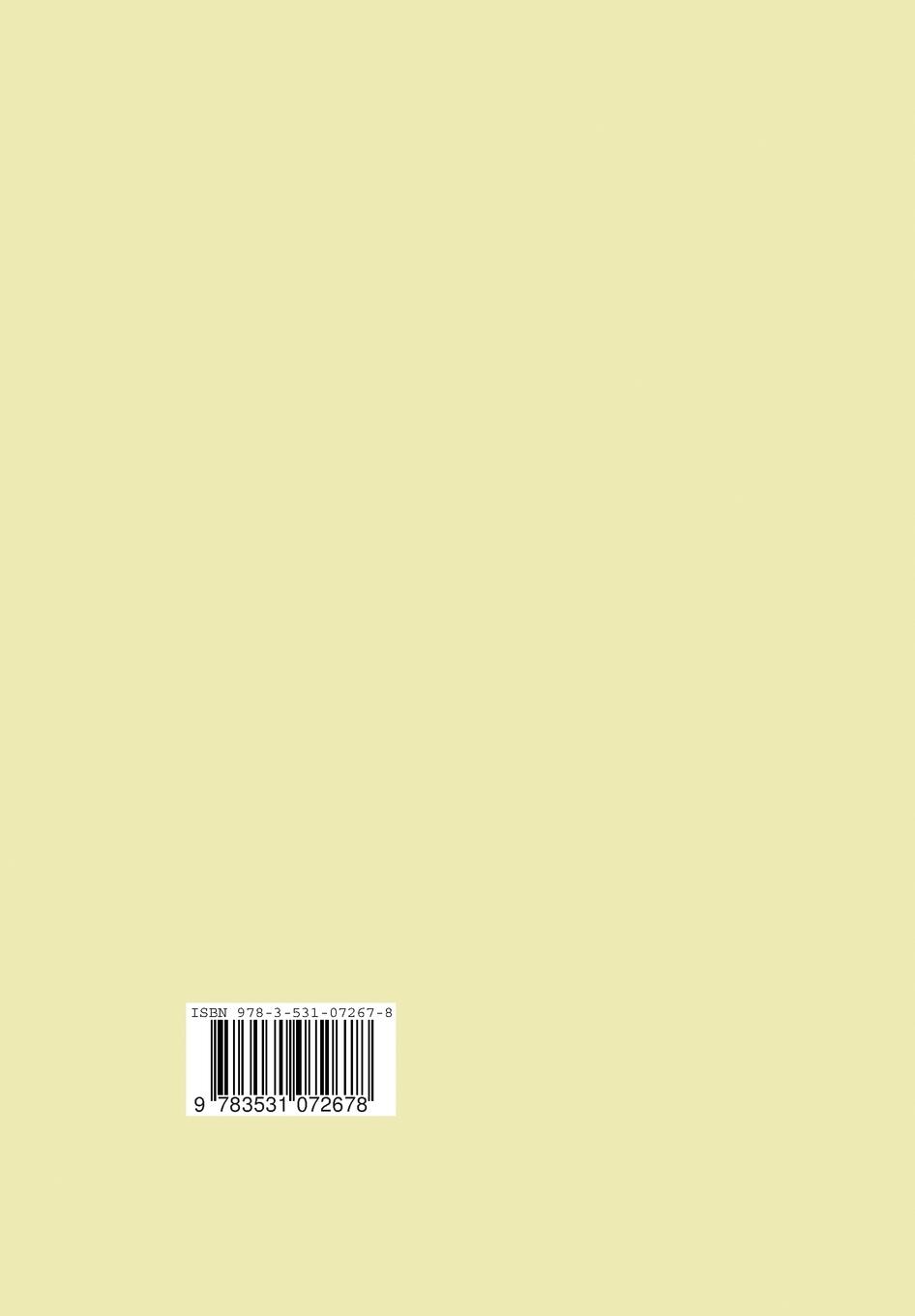 Rückseite: 9783531072678 | Geisteswissenschaften | Vorträge · G 267 | Hans Rothe | Taschenbuch