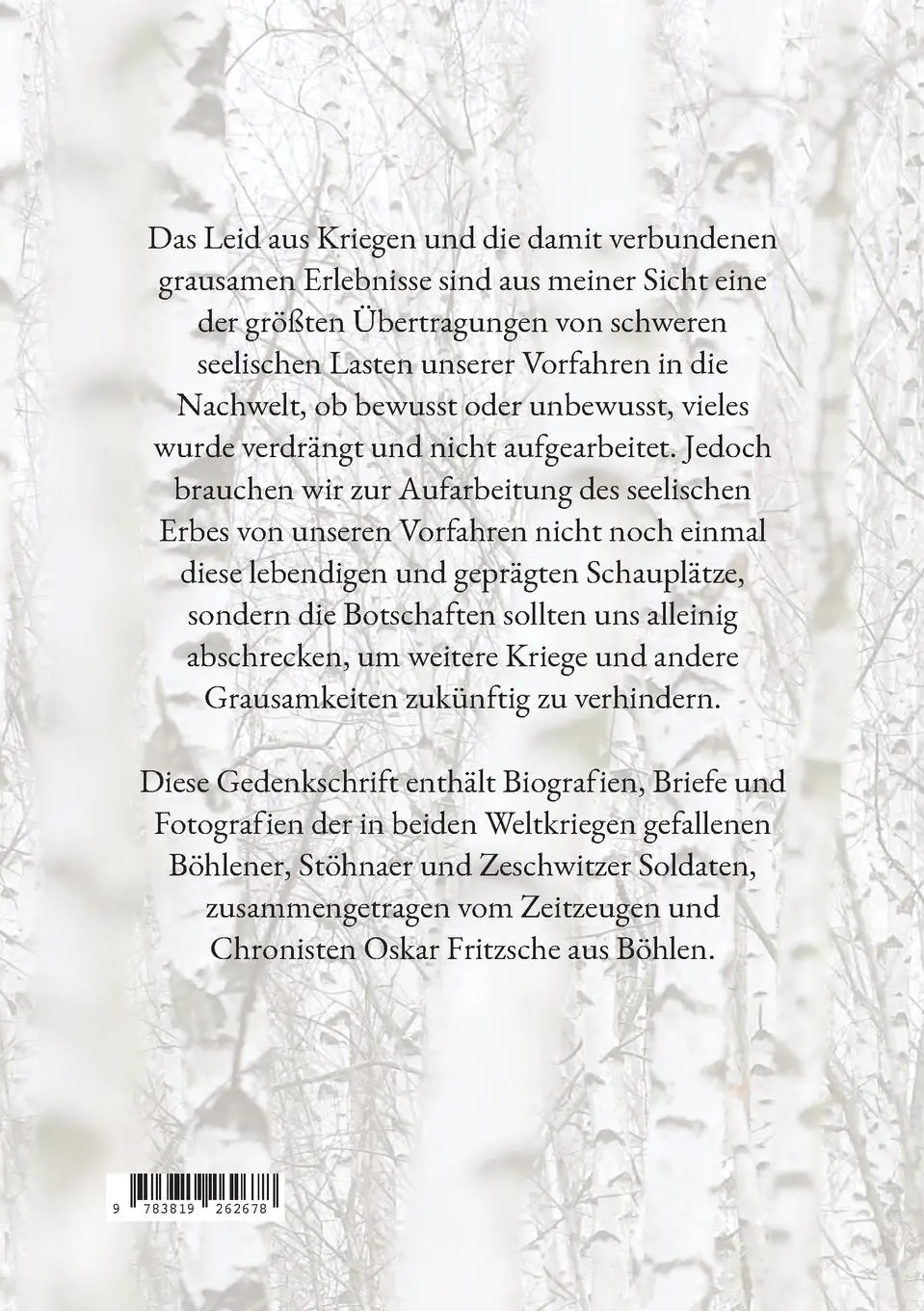 Rückseite: 9783819262678 | Gedenkschrift für die Gefallenen von Böhlen im Ersten und Zweiten...
