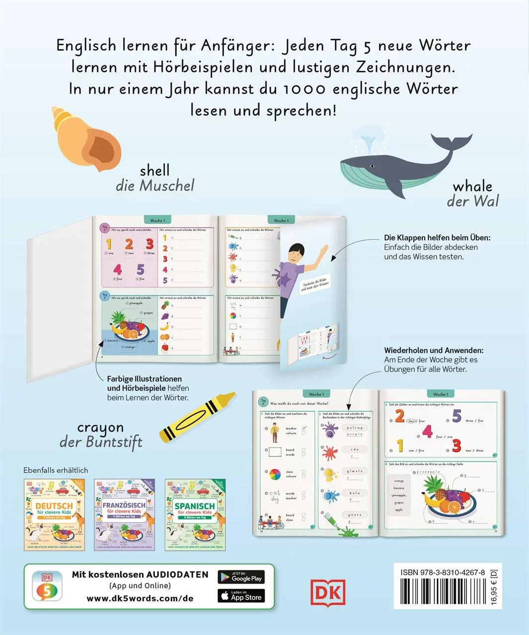 Rückseite: 9783831042678 | Englisch für clevere Kids - 5 Wörter am Tag | DK Verlag - Kids | Buch