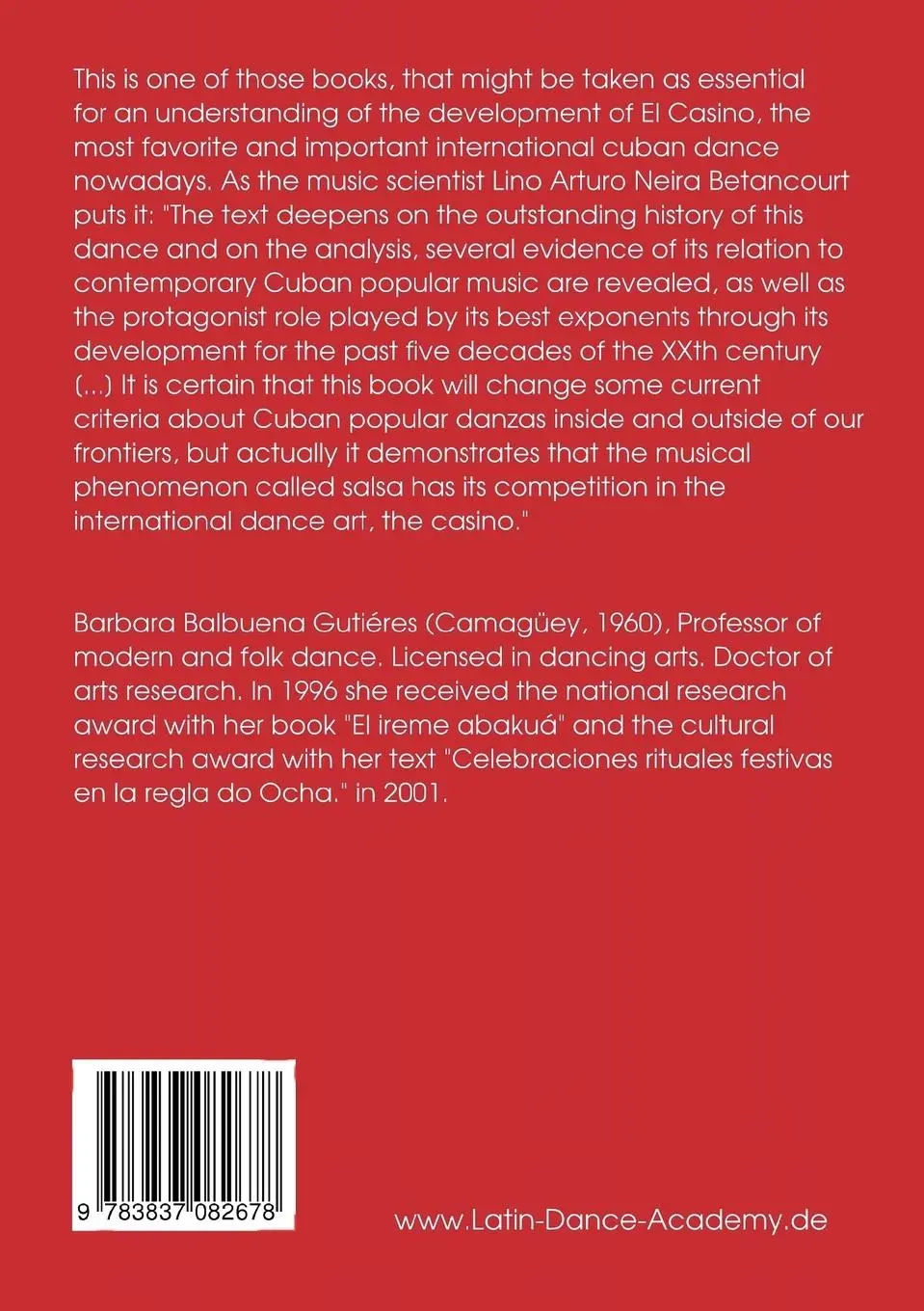 Rückseite: 9783837082678 | El Casino Y La Salsa En Cuba | Barbara Balbuena | Taschenbuch | 132 S.