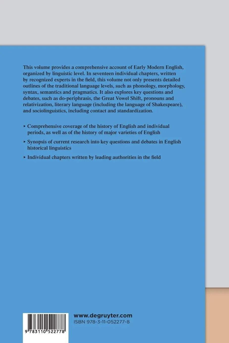 Rückseite: 9783110522778 | Early Modern English | Laurel Brinton (u. a.) | Taschenbuch | IX
