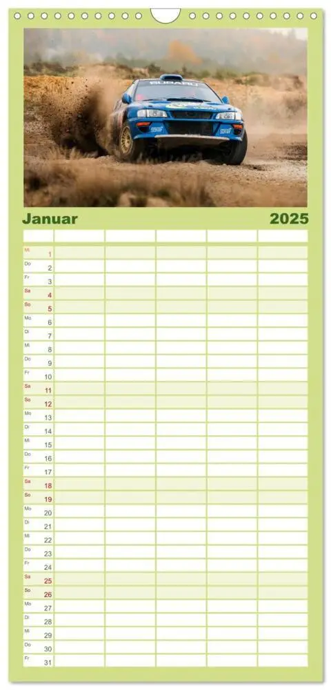 Bild: 9783457122778 | Familienplaner 2025 - Rallye Faszination 2025 mit 5 Spalten...