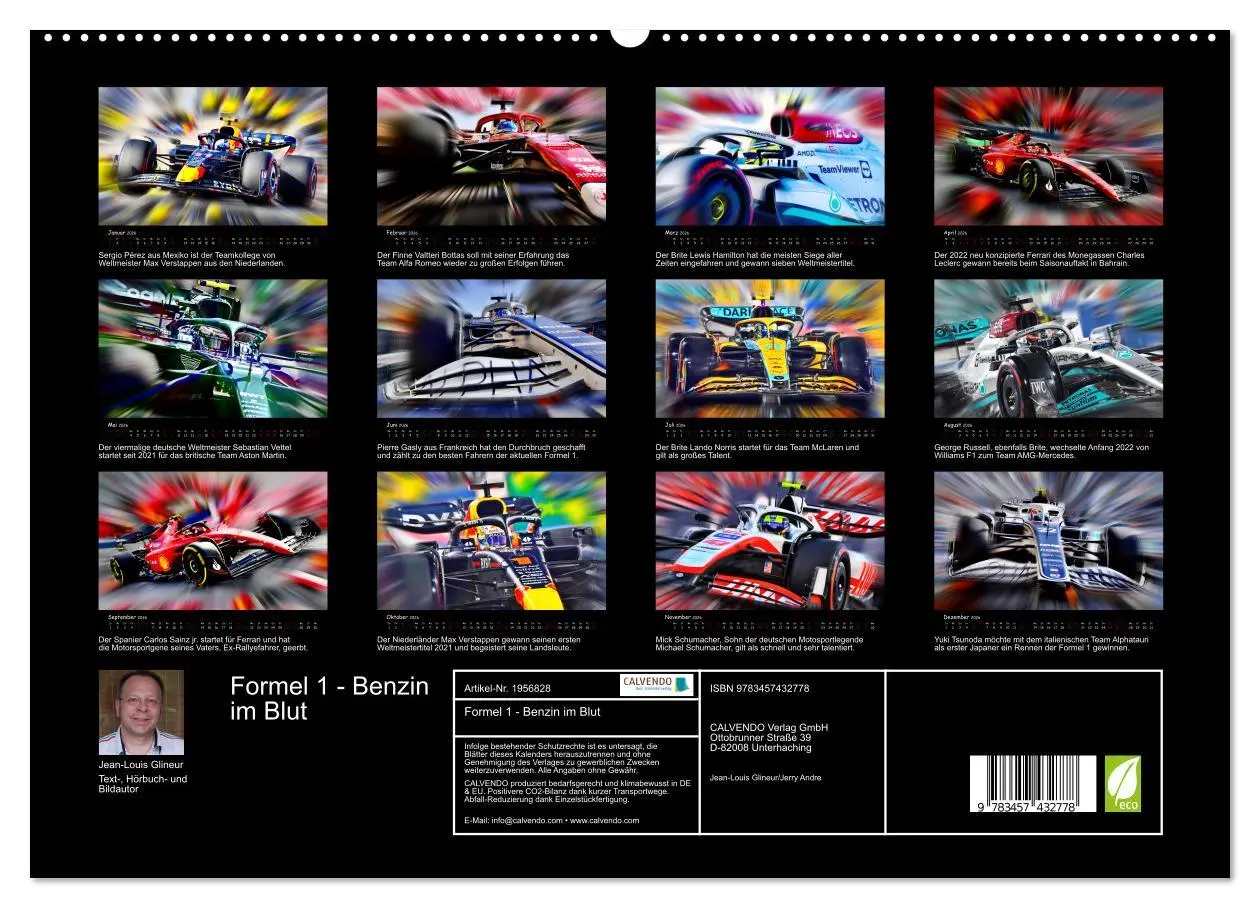 Bild: 9783457432778 | Formel 1 - Benzin im Blut (hochwertiger Premium Wandkalender 2026...