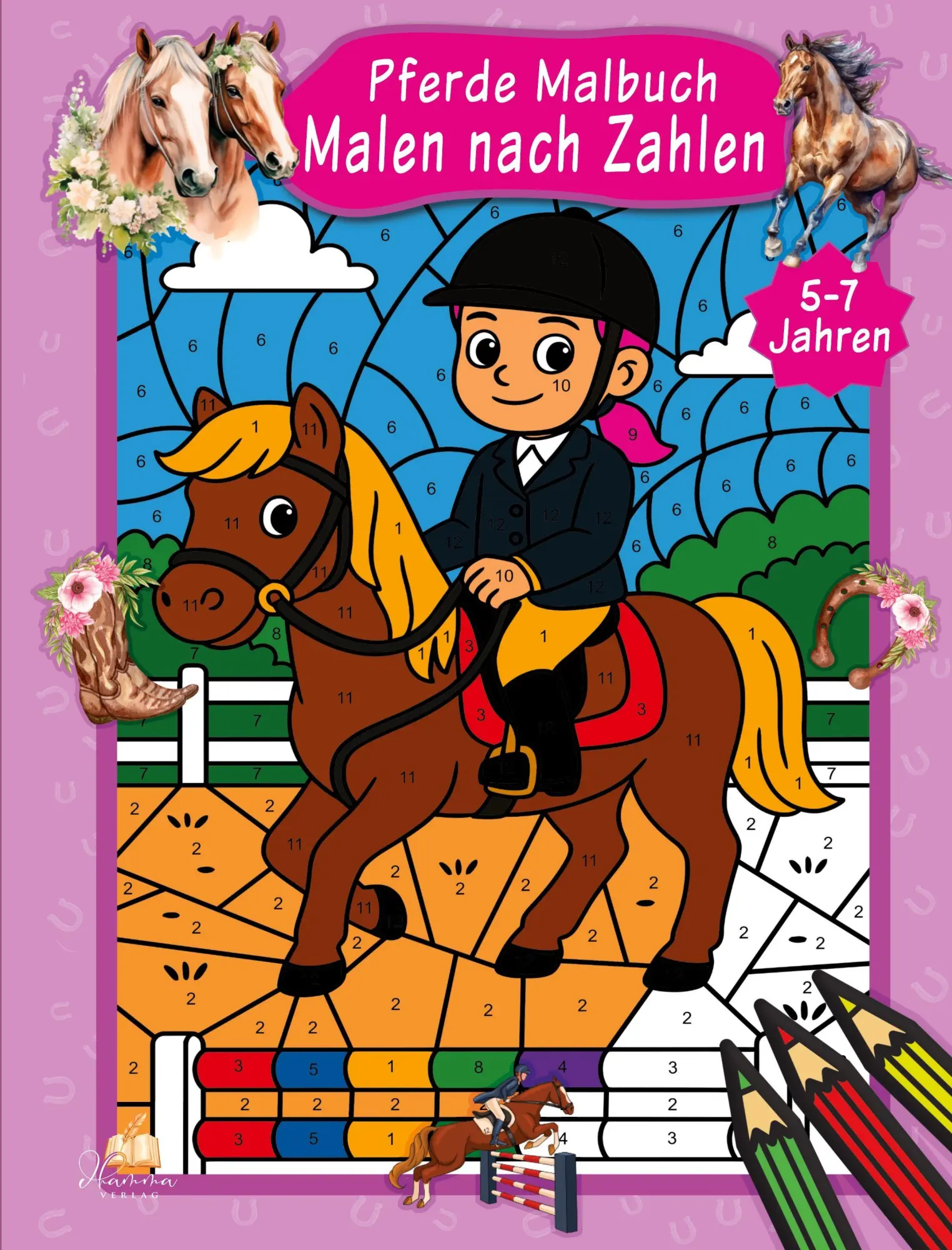 Cover: 9783986572778 | Malen nach Zahlen Pferde Malbuch für Kinder ab 5-7 Jahren | Müller