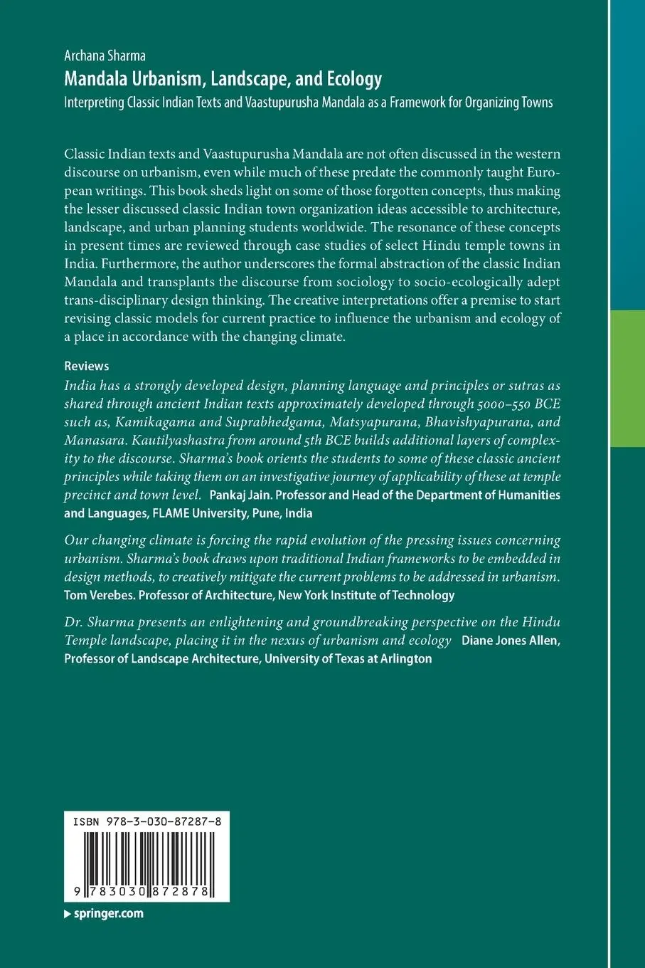 Rückseite: 9783030872878 | Mandala Urbanism, Landscape, and Ecology | Archana Sharma | Buch