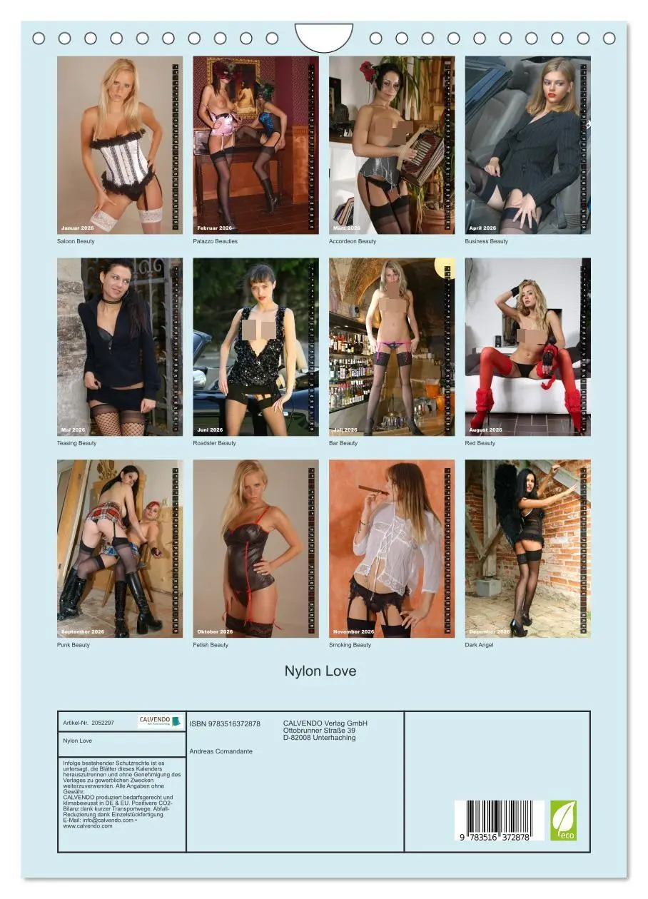 Bild: 9783516372878 | Nylon Love (Wandkalender 2026 DIN A4 hoch), CALVENDO Monatskalender