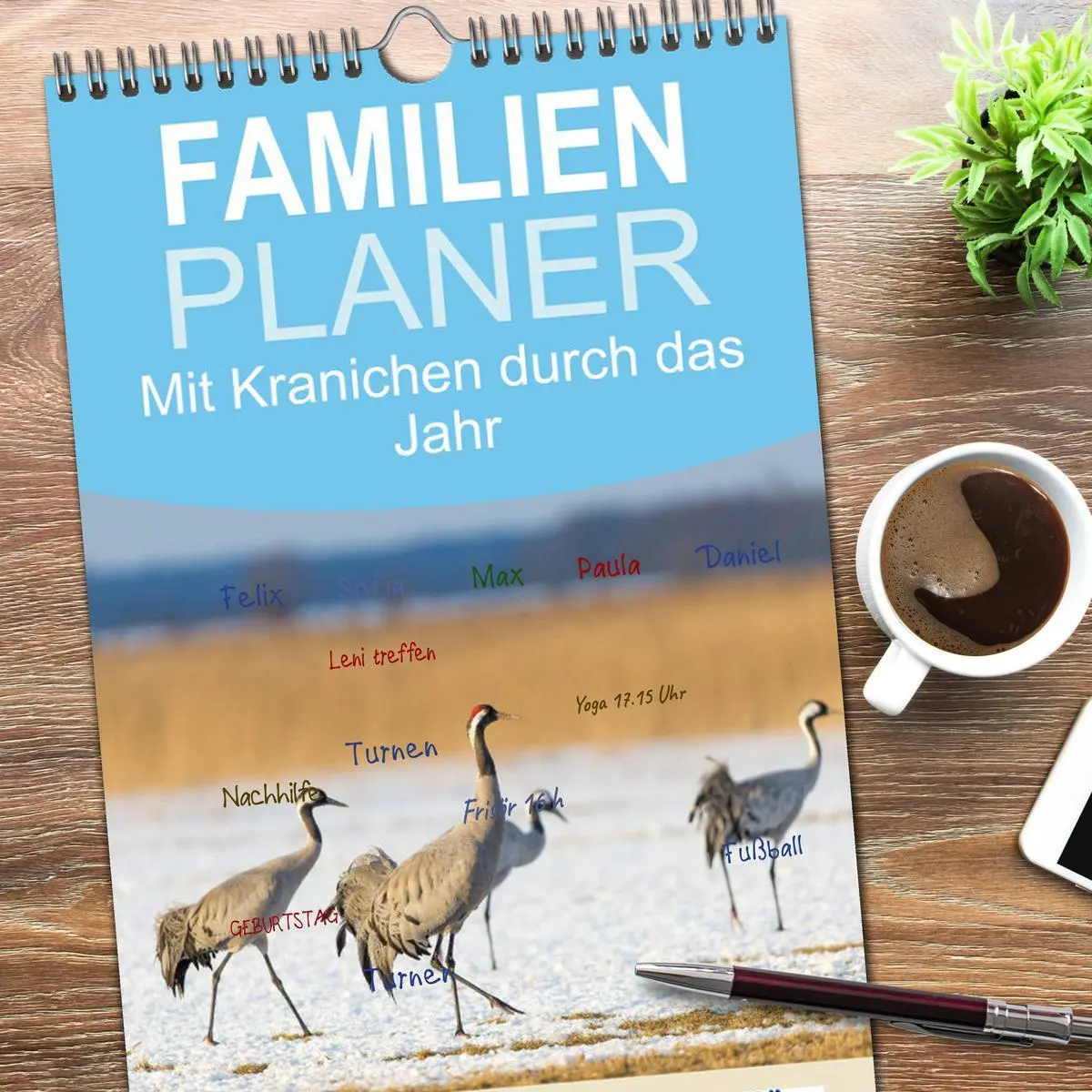 Bild: 9783516512878 | Familienplaner 2026 - Mit Kranichen durch das Jahr mit 5 Spalten...