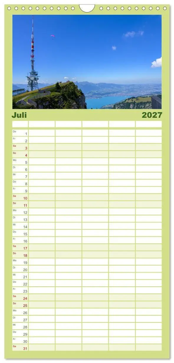 Bild: 9783516822878 | Familienplaner 2027 - Berner Oberland - Bergwelten mit 5 Spalten...