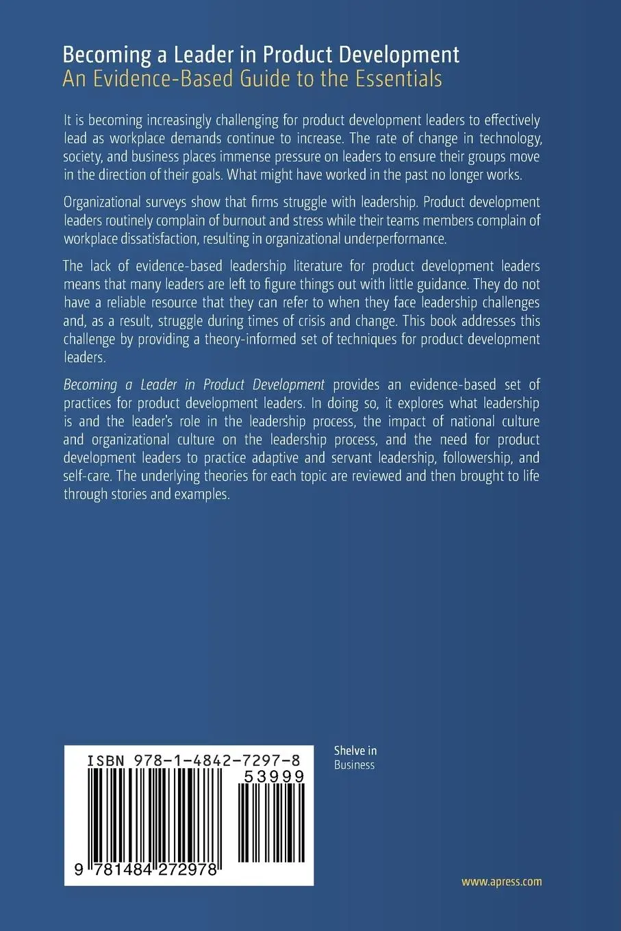 Rückseite: 9781484272978 | Becoming a Leader in Product Development | Ebenezer C. Ikonne | Buch