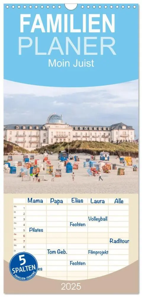 Cover: 9783457102978 | Familienplaner 2025 - Moin Juist mit 5 Spalten (Wandkalender, 21 x...