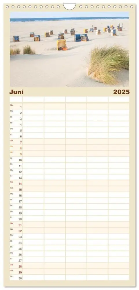 Bild: 9783457102978 | Familienplaner 2025 - Moin Juist mit 5 Spalten (Wandkalender, 21 x...