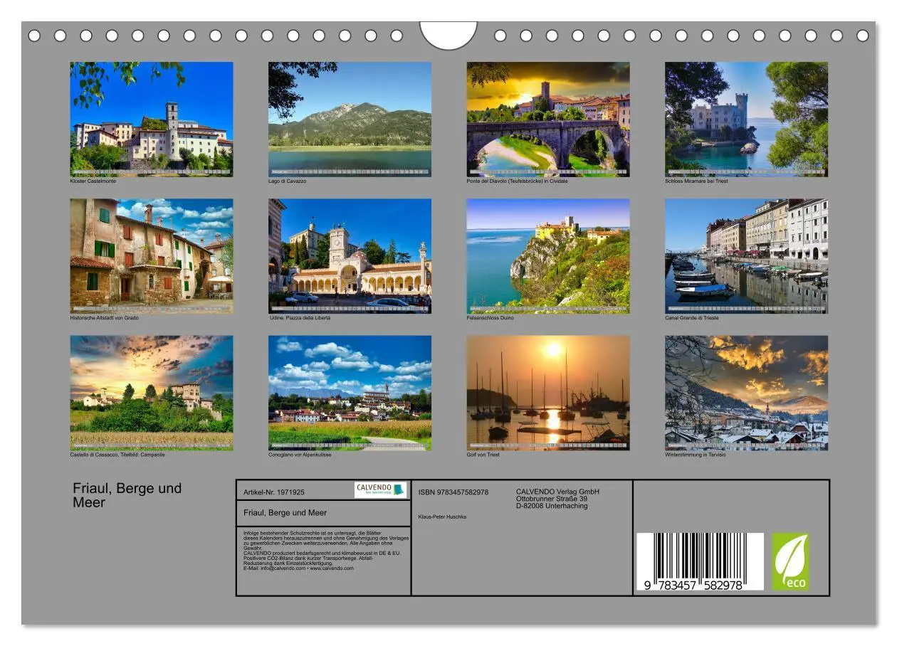 Bild: 9783457582978 | Friaul, Berge und Meer (Wandkalender 2026 DIN A4 quer), CALVENDO...