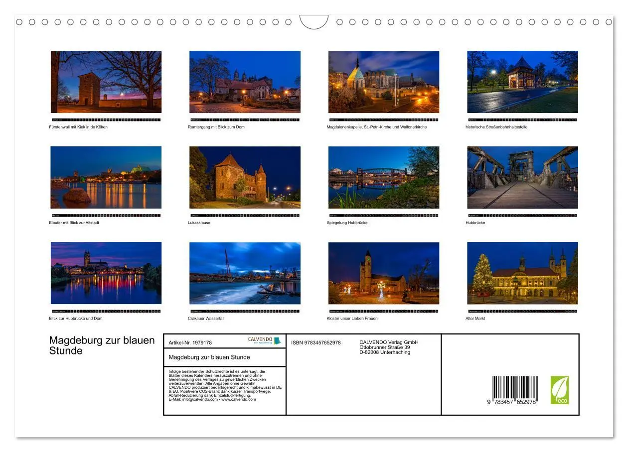 Bild: 9783457652978 | Magdeburg zur blauen Stunde (Wandkalender 2026 DIN A3 quer),...