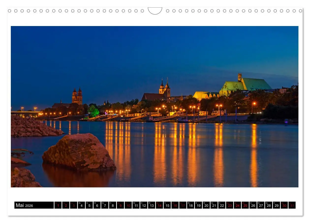 Bild: 9783457652978 | Magdeburg zur blauen Stunde (Wandkalender 2026 DIN A3 quer),...