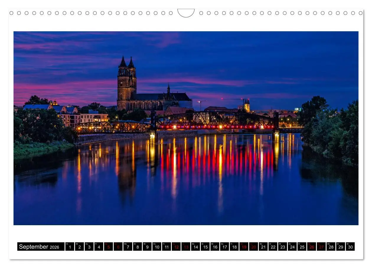 Bild: 9783457652978 | Magdeburg zur blauen Stunde (Wandkalender 2026 DIN A3 quer),...