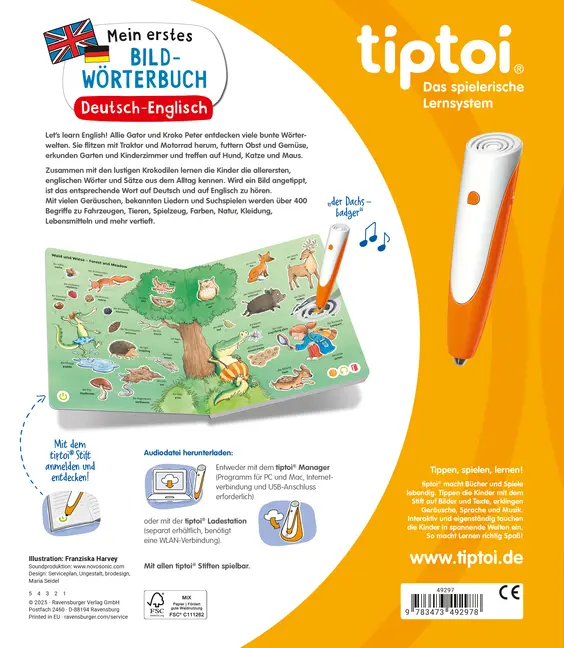 Bild: 9783473492978 | tiptoi® - Mein erstes Bild-Wörterbuch Deutsch-Englisch | Harvey | Buch