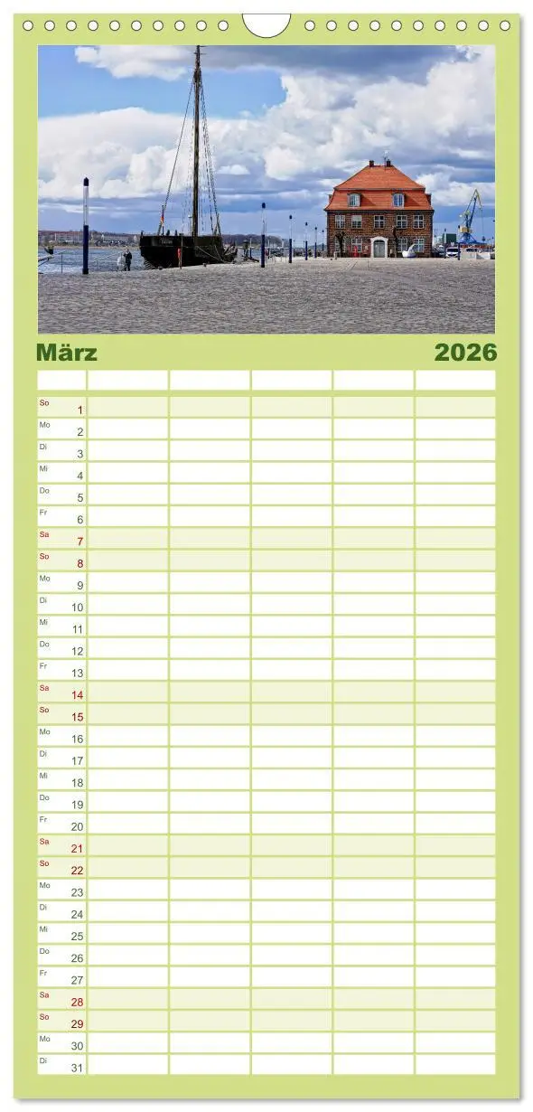 Bild: 9783516502978 | Familienplaner 2026 - Unser schönes Wismar mit 5 Spalten...