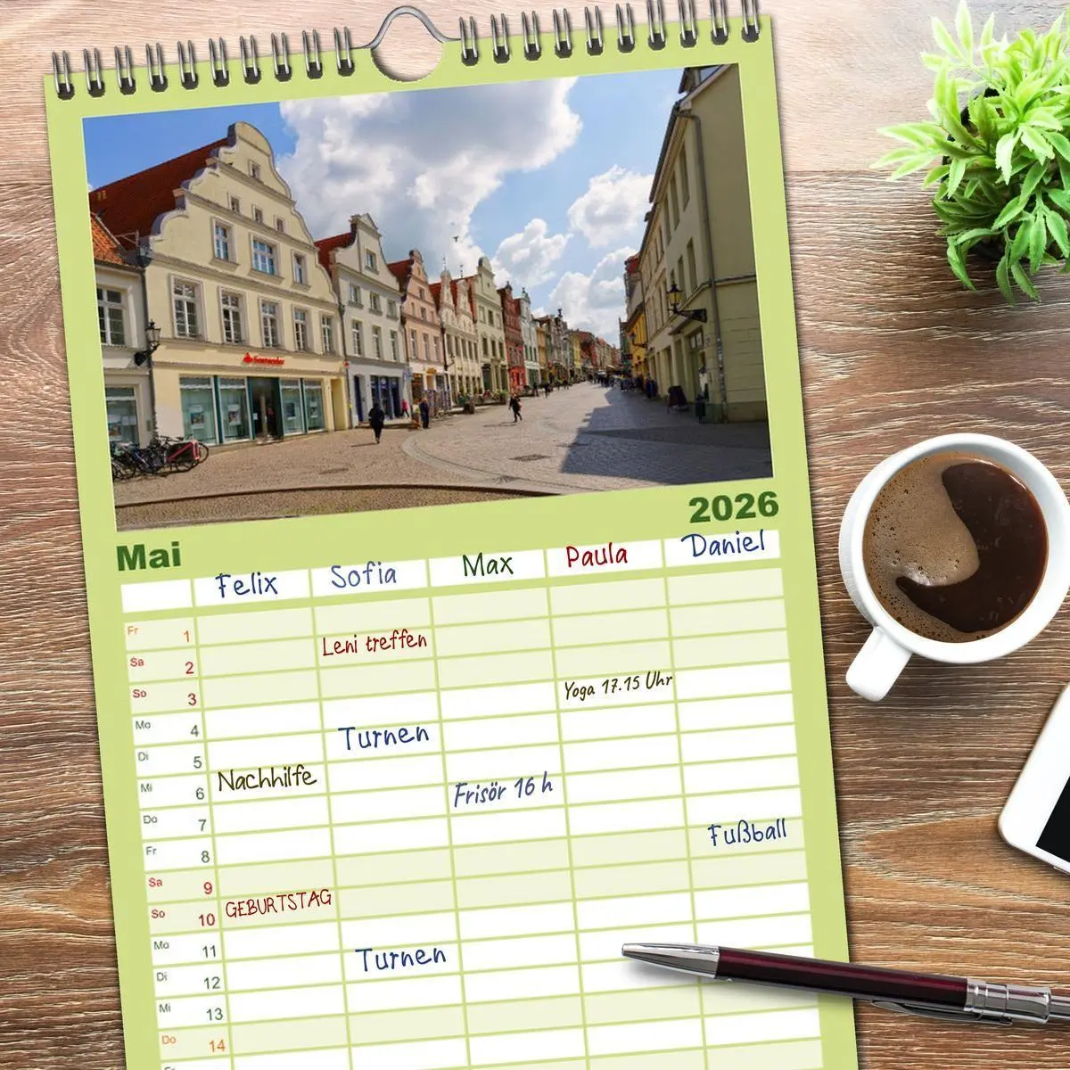 Bild: 9783516502978 | Familienplaner 2026 - Unser schönes Wismar mit 5 Spalten...