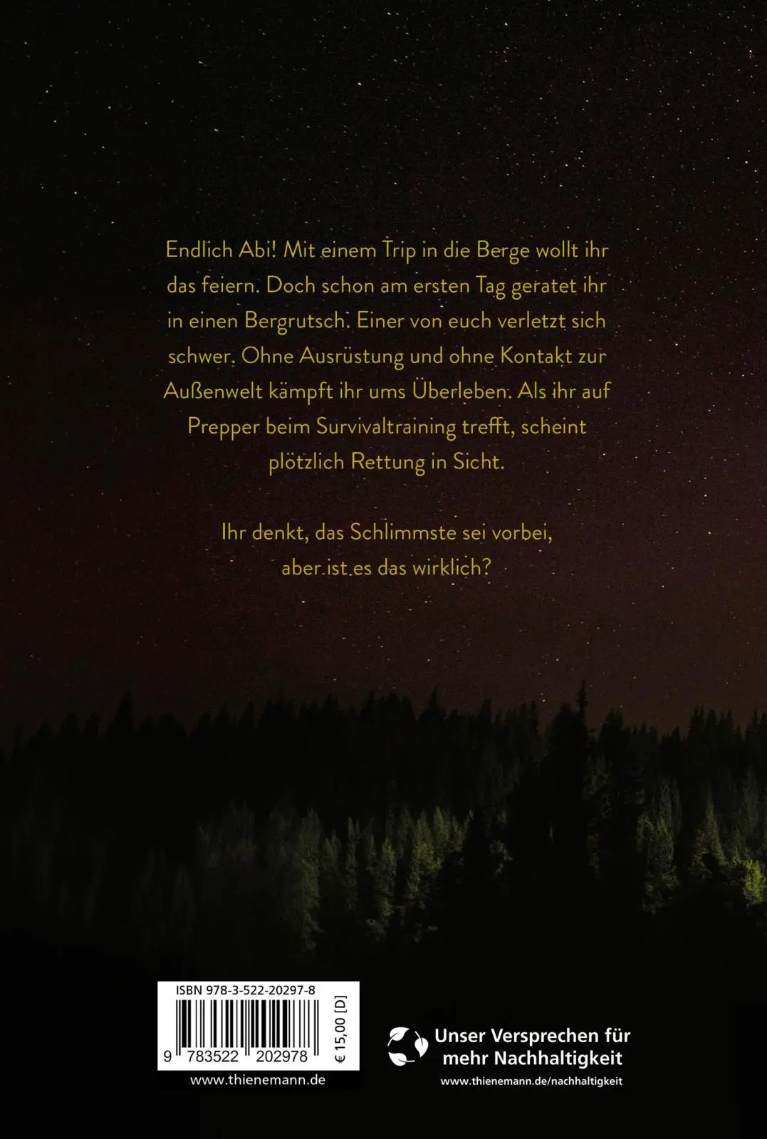 Rückseite: 9783522202978 | Lost in the Wild | Spannender Survival-Thriller | Antje Leser | Buch