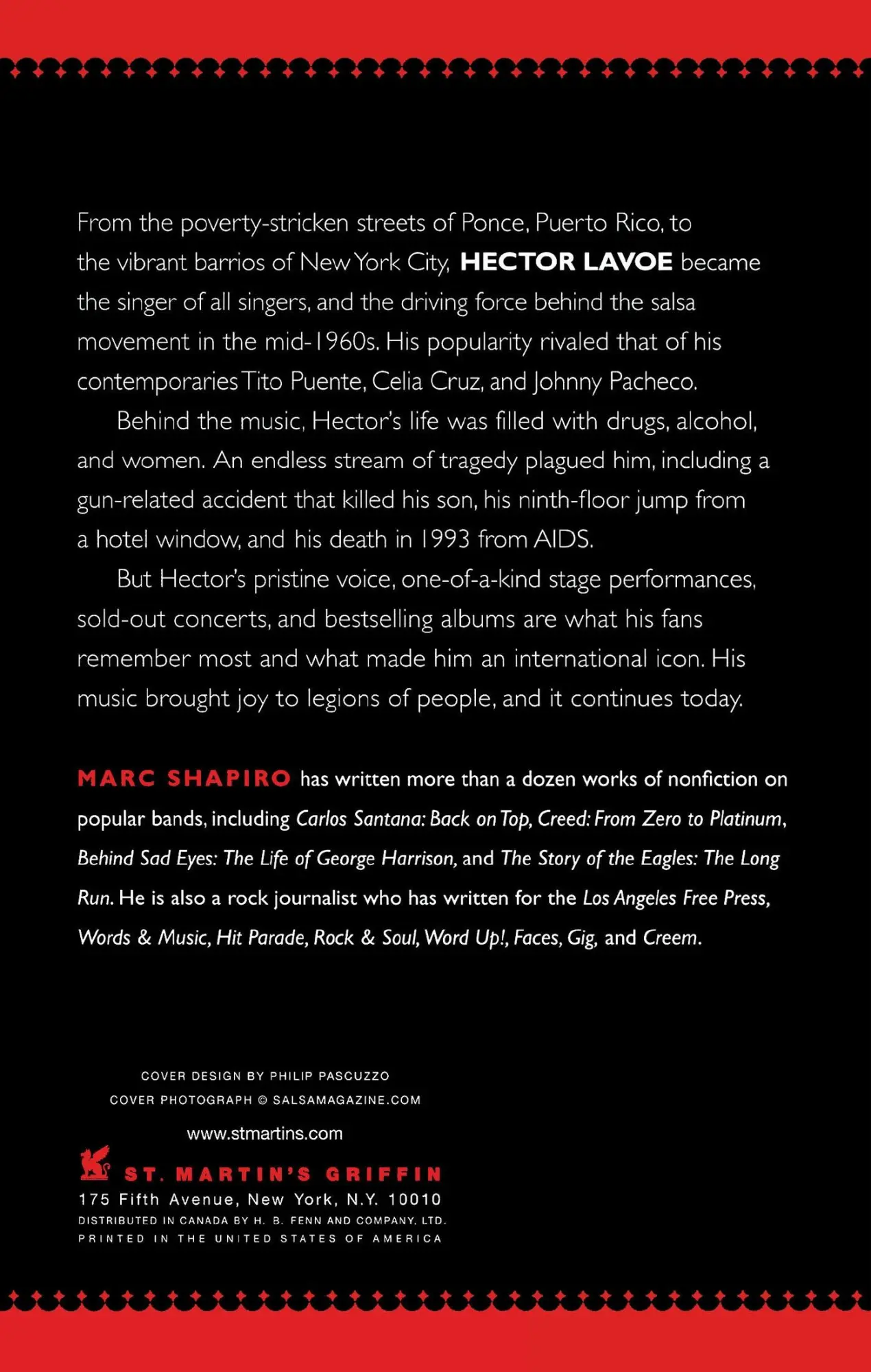 Rückseite: 9780312373078 | Passion and Pain | The Life of Hector Lavoe | Marc Shapiro | Buch