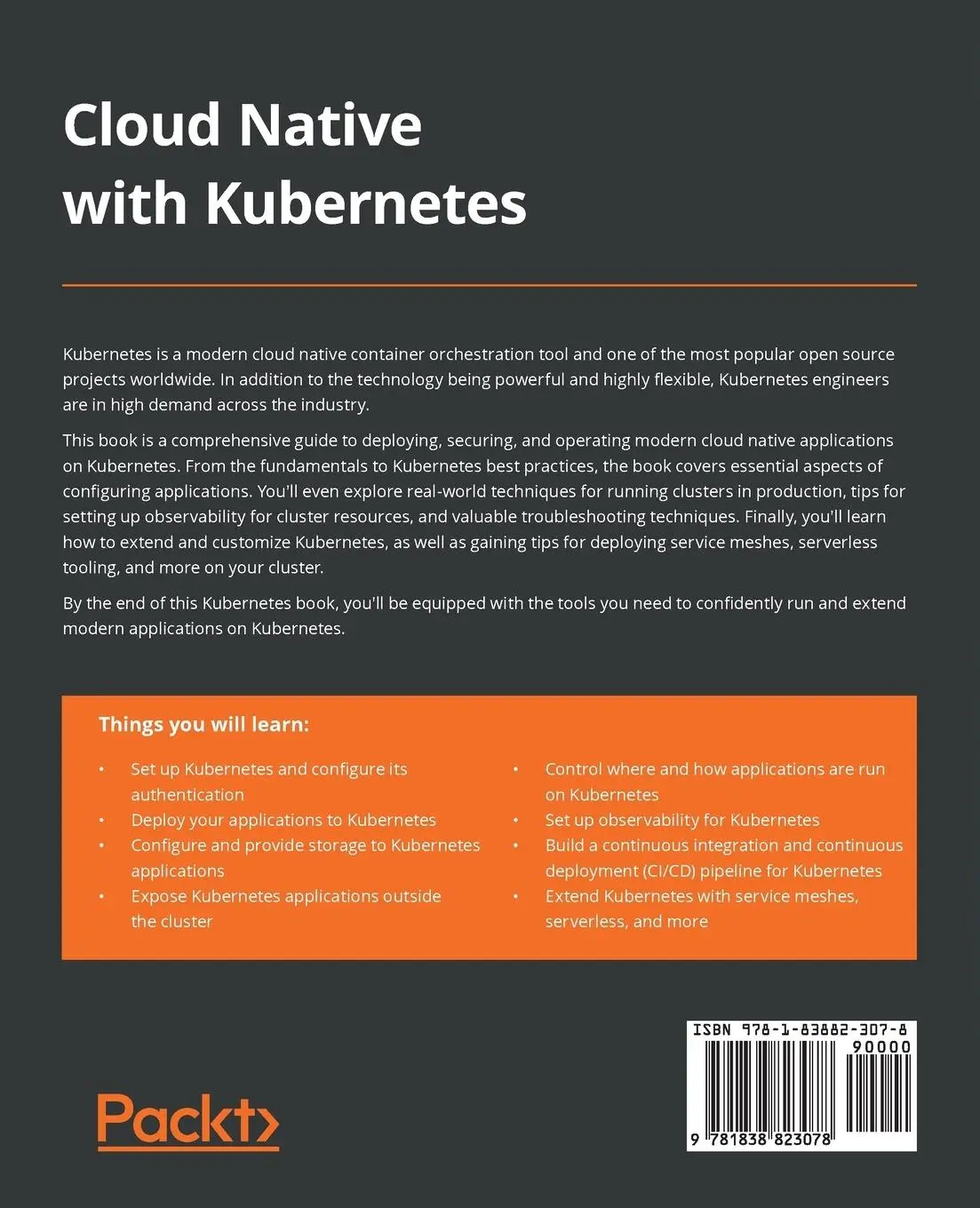 Rückseite: 9781838823078 | Cloud Native with Kubernetes | Alexander Raul | Taschenbuch | Englisch