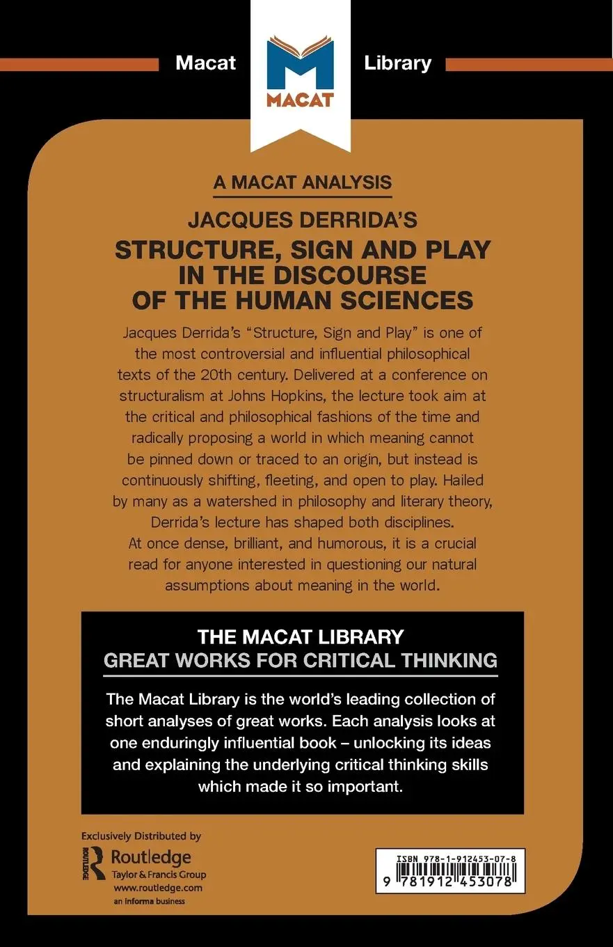 Rückseite: 9781912453078 | An Analysis of Jacques Derrida's Structure, Sign, and Play in the...