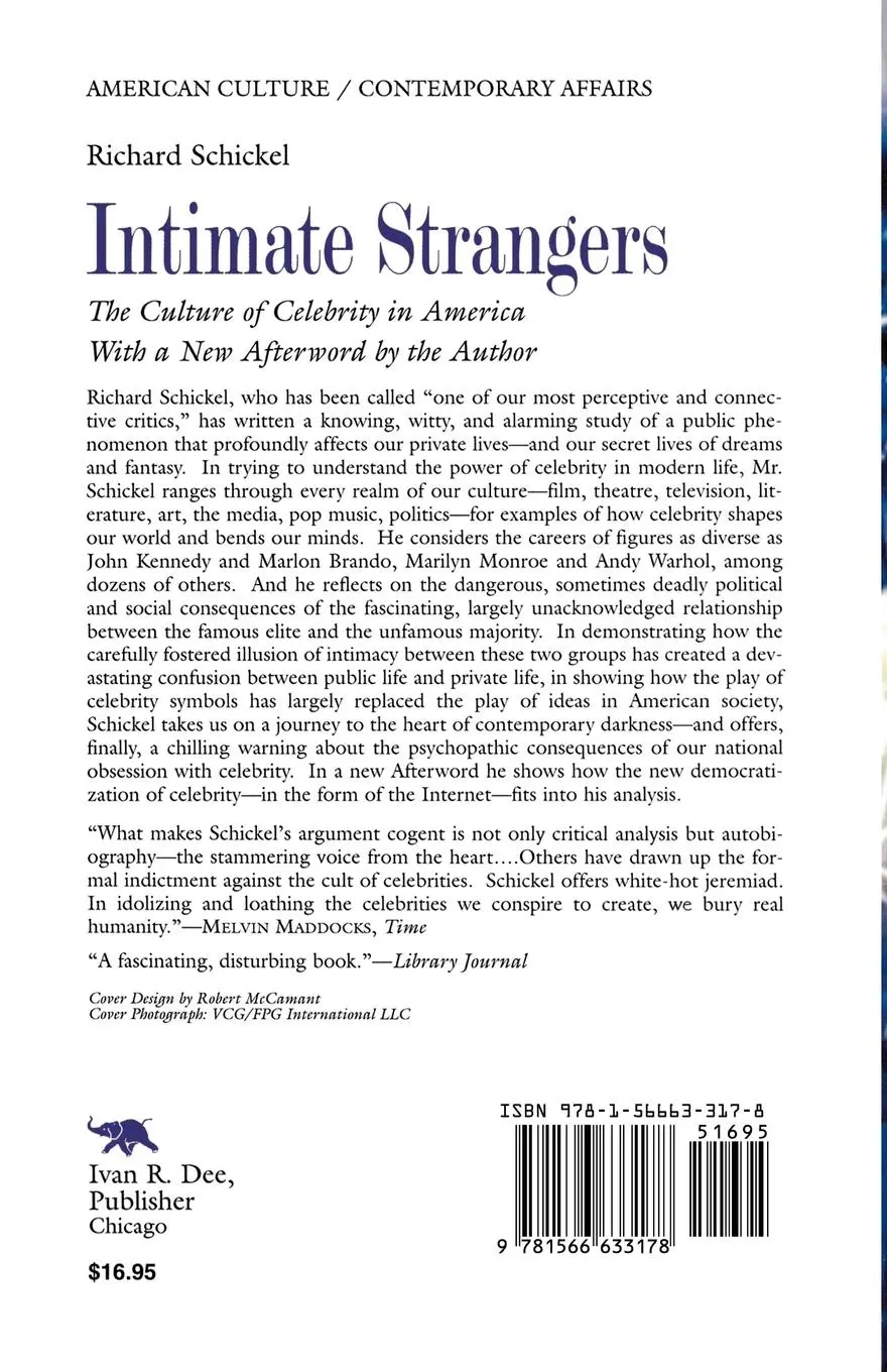 Rückseite: 9781566633178 | Intimate Strangers | The Culture of Celebrity | Richard Schickel
