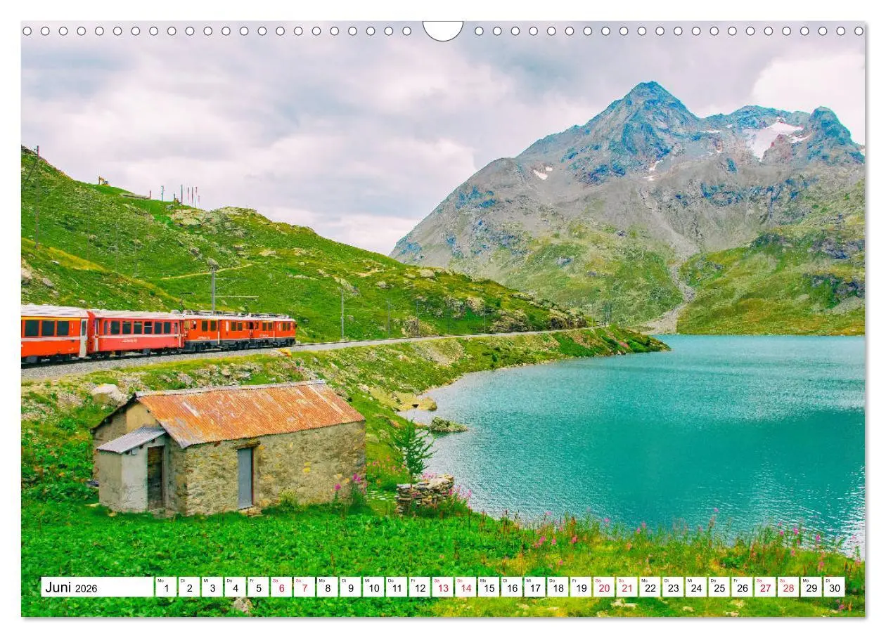 Bild: 9783457773178 | Rhätische Bahn - Fahrt durch die Bündner Alpen (Wandkalender 2026...