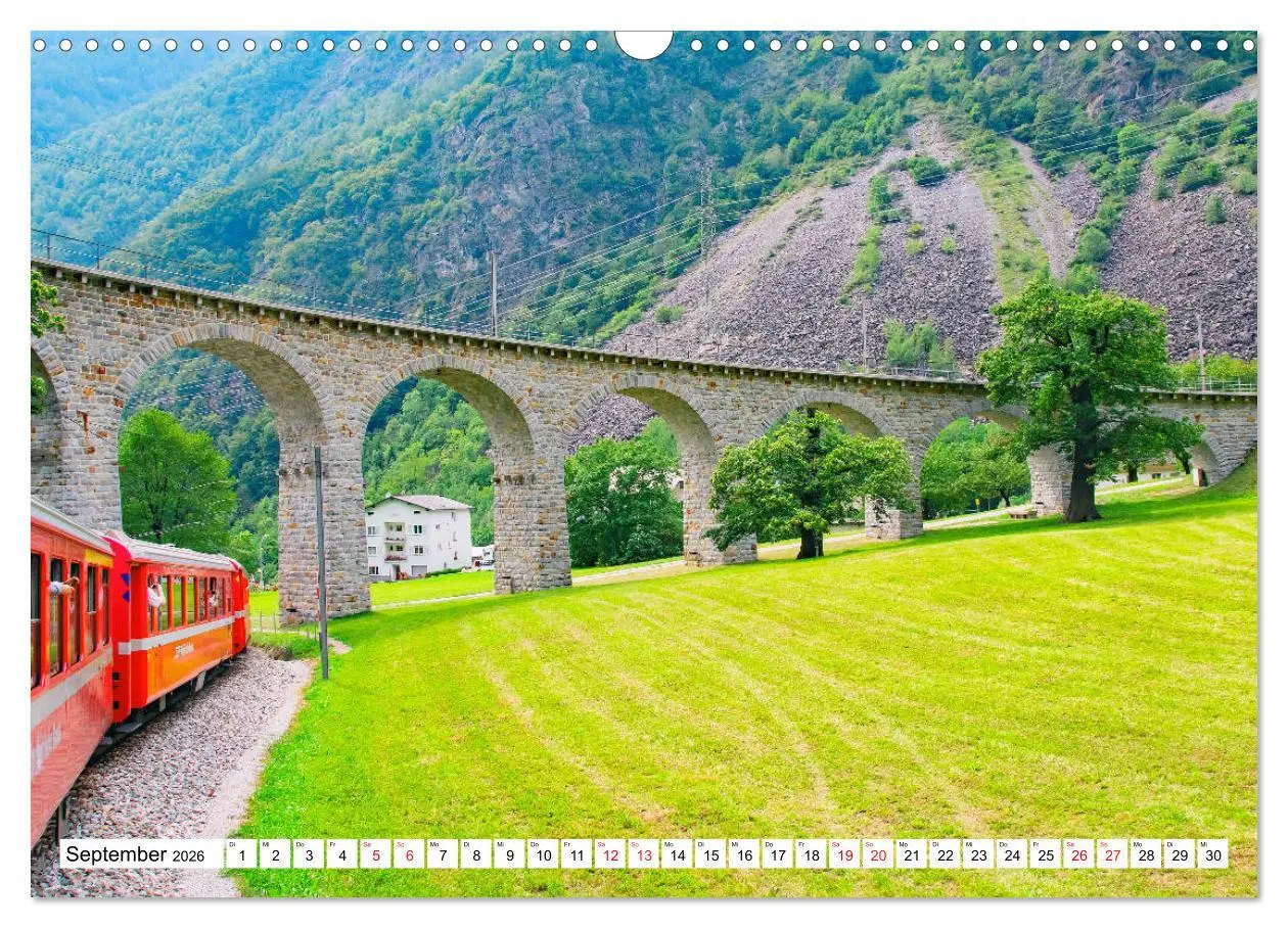 Bild: 9783457773178 | Rhätische Bahn - Fahrt durch die Bündner Alpen (Wandkalender 2026...