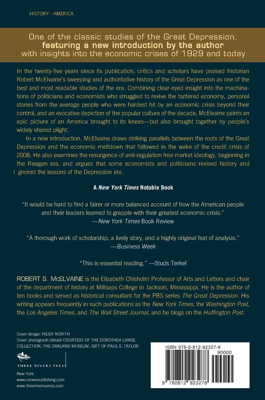 Rückseite: 9780812923278 | The Great Depression | America 1929-1941 | Robert S. McElvaine | Buch