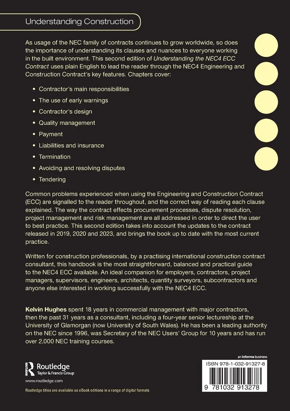 Rückseite: 9781032913278 | Understanding the NEC4 ECC Contract | A Practical Handbook | Hughes