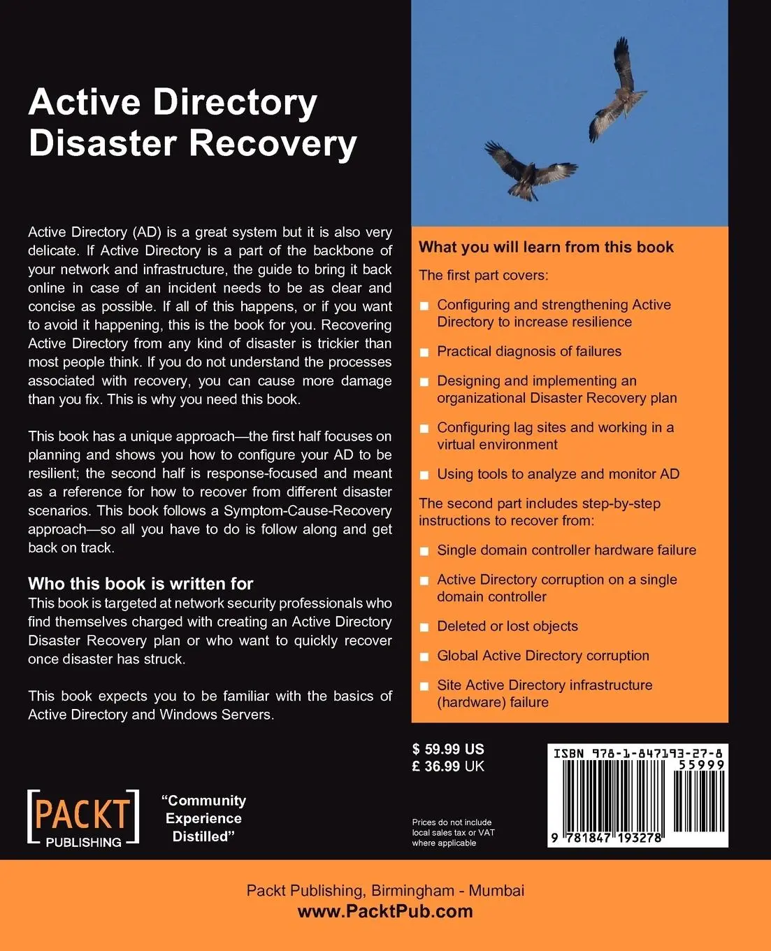Rückseite: 9781847193278 | Active Directory Disaster Recovery | Florian Rommel | Taschenbuch