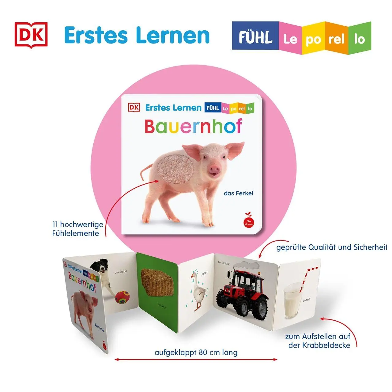 Bild: 9783831053278 | Erstes Lernen Fühl-Leporello. Bauernhof | DK Erstes Lernen | Buch