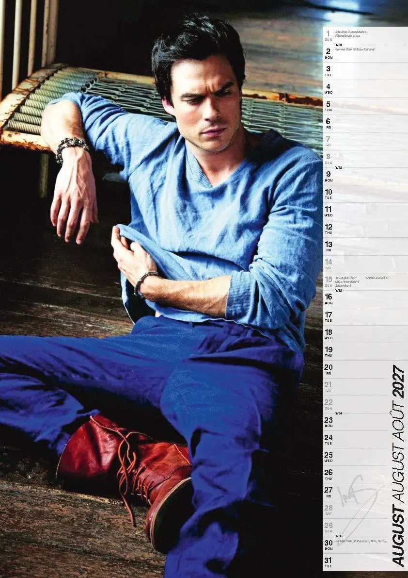 Bild: 9798893613278 | Ian Somerhalder Offizieller Kalender 2027 - Der Star aus Vampire...