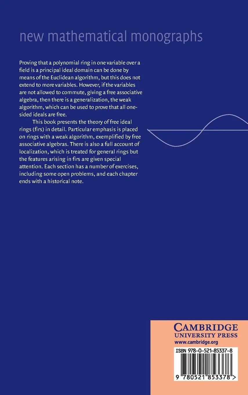 Rückseite: 9780521853378 | Free Ideal Rings and Localization in General Rings | P. M Cohn | Buch