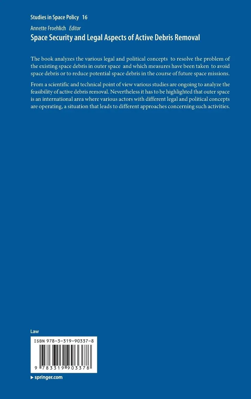 Rückseite: 9783319903378 | Space Security and Legal Aspects of Active Debris Removal | Froehlich
