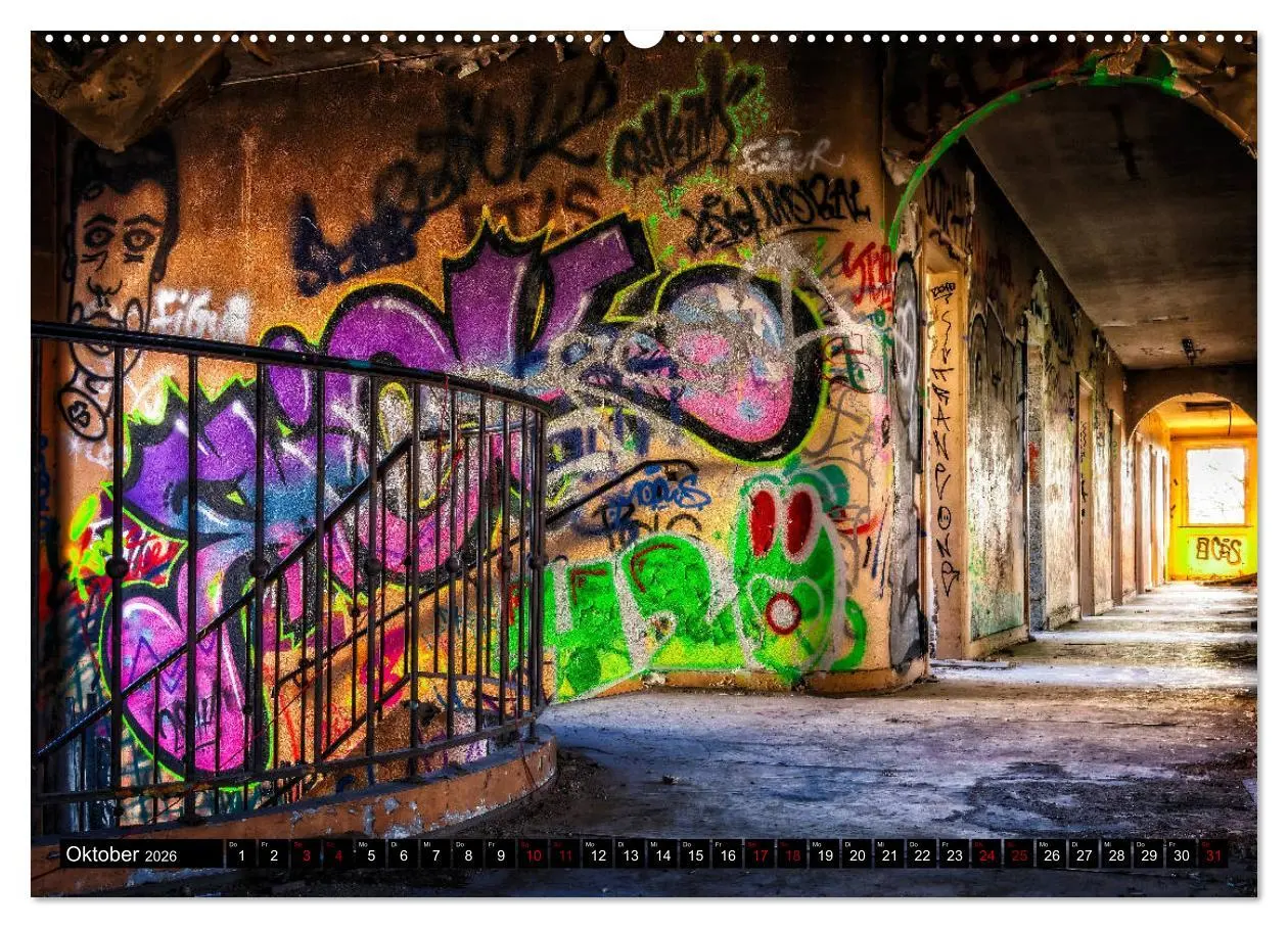 Bild: 9783457823378 | Lost Places Graffiti (hochwertiger Premium Wandkalender 2026 DIN A2...