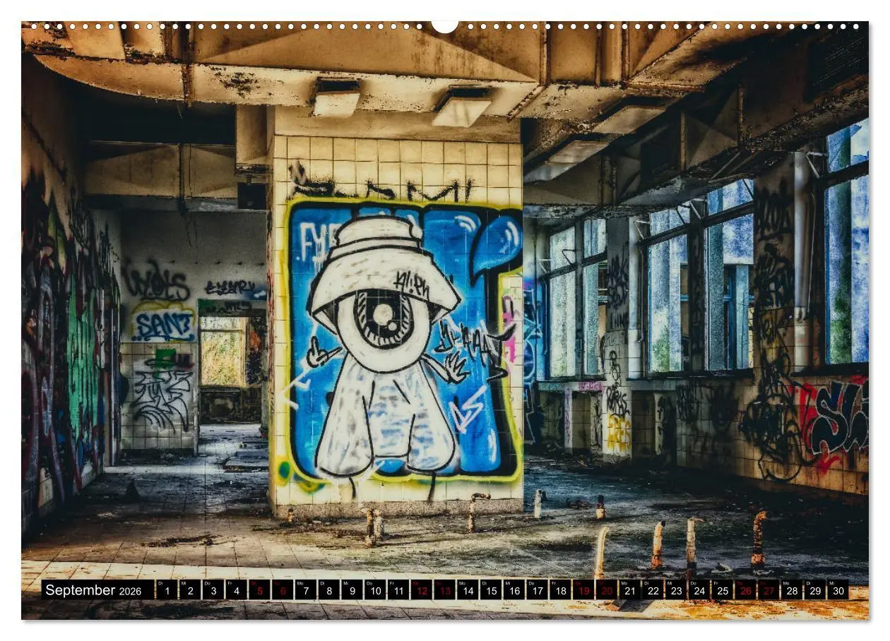 Bild: 9783457823378 | Lost Places Graffiti (hochwertiger Premium Wandkalender 2026 DIN A2...